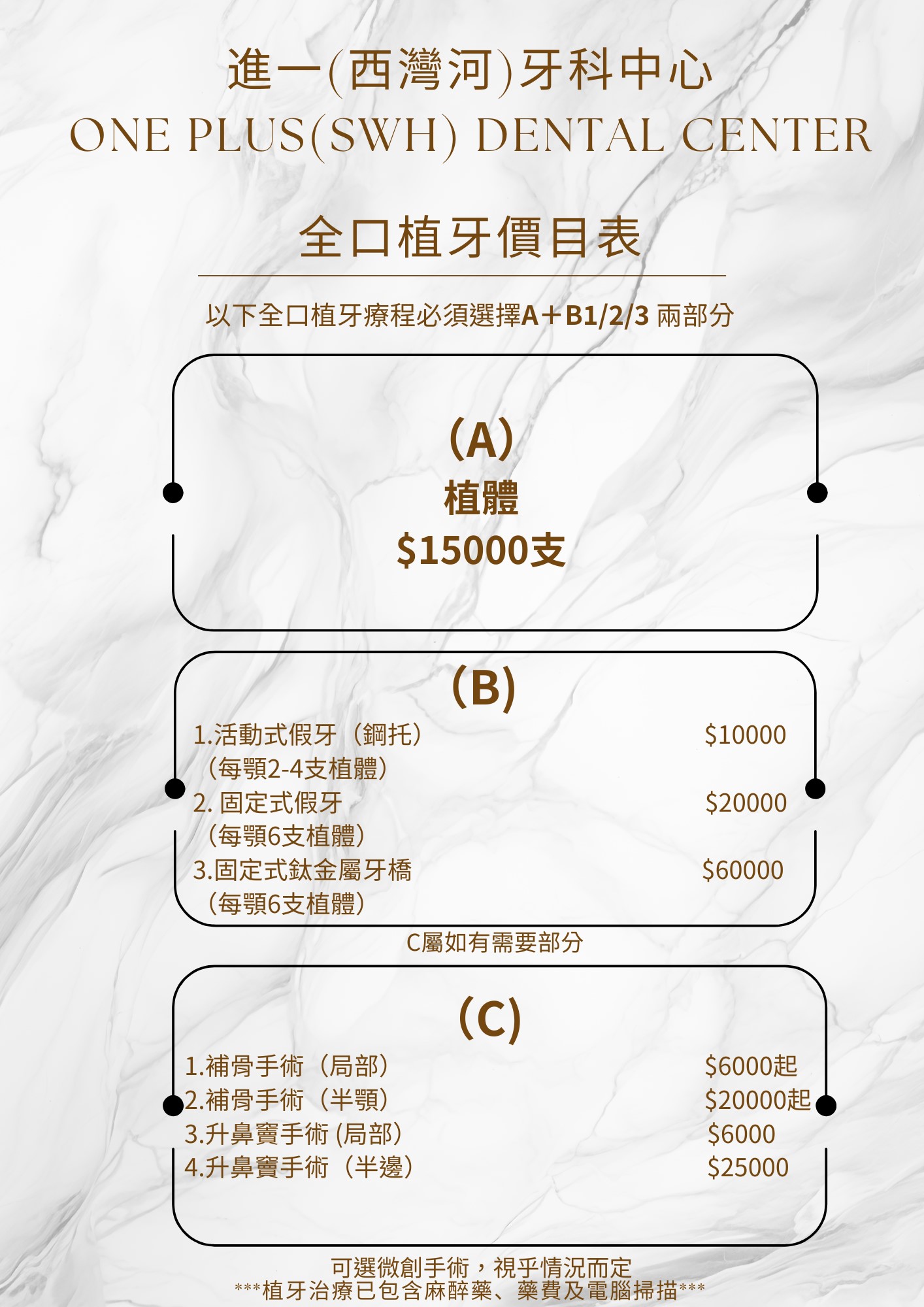 西灣河進一牙科價目表